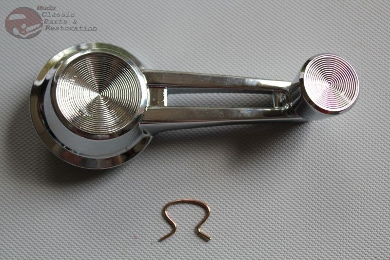 R&R MFG Double Arm Window Crank Handle – For Impala, Nova, Corvair, Corvette (Chrome)